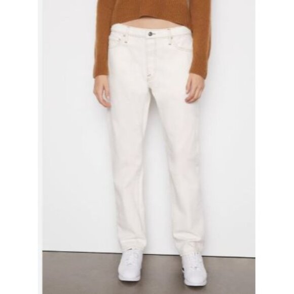 Frame Le Slouch Ecru Jeans Size 30 Eggshell White - Picture 14 of 14
